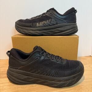 Hoka One One Bondi 7 Max Black Running Shoes Men’s Size 9.5 Read Description